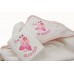 Personalised Baby Girl Love Bug Embroidered Hooded Towel and Wash Cloth Boxed Gift Set